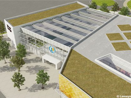 projet extension centre commercial 2 Lameynardie architecte